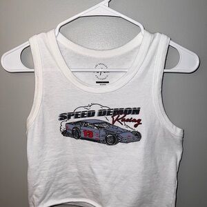 Pacsun White Graphic Tank